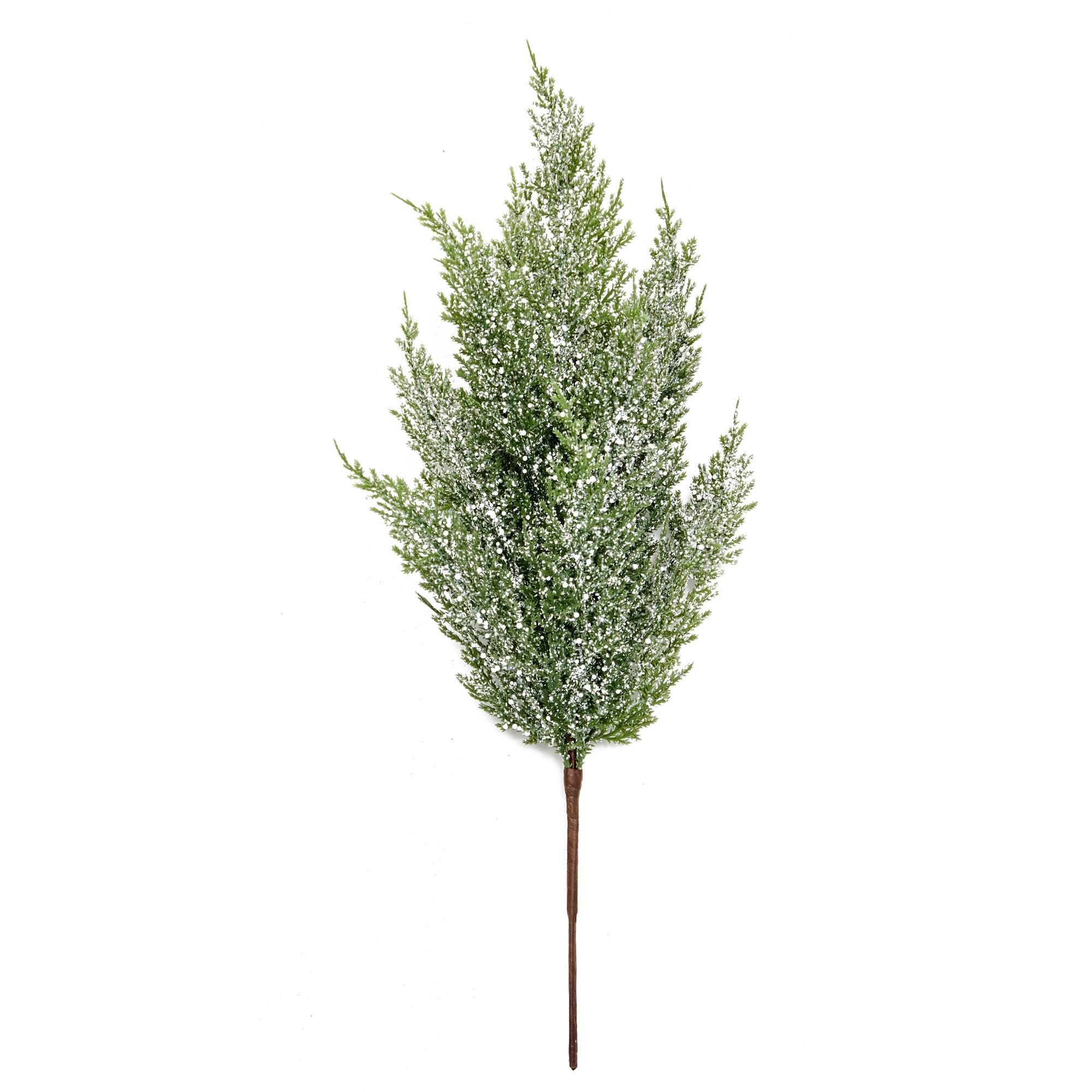 21" Artificial Christmas Snowy Cedar Spray, 3ct.